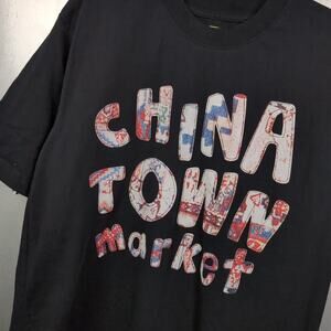 Chinatown Market Patchwork Spellout Los Angeles NYC Streetwear T-shirt Large